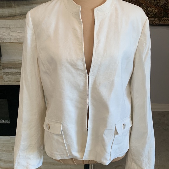 Talbots Off White Cardigan Jacket was the‎ Two Front Pockets. Size 12 (861) - Picture 2 of 8